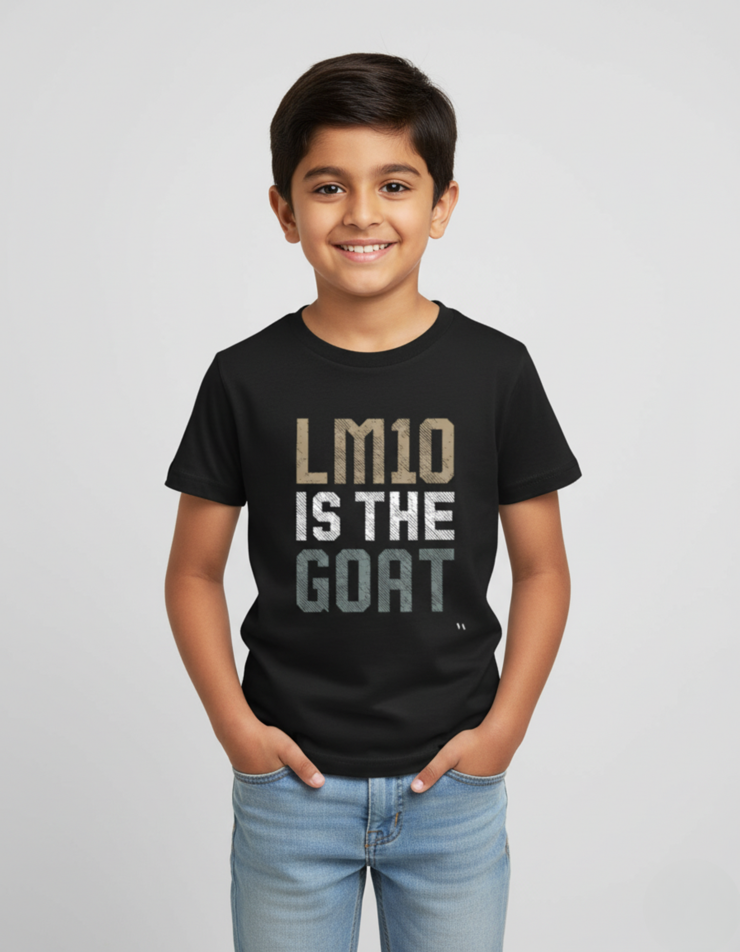 Messi the Goat - Boy's Crew Neck T-Shirt