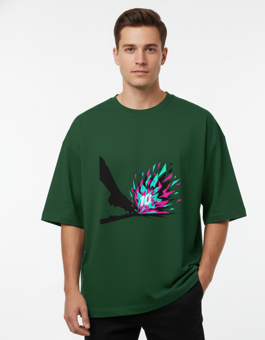 Lionel Messi - Foot Impact 10 Burst | Unisex Terry Oversized Tee