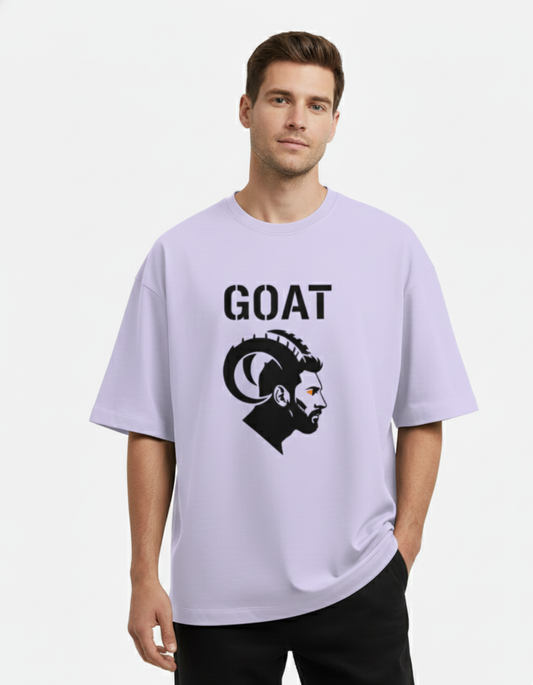 Lionel Messi - The GOAT Stencil Profile | Unisex Terry Oversized Tee