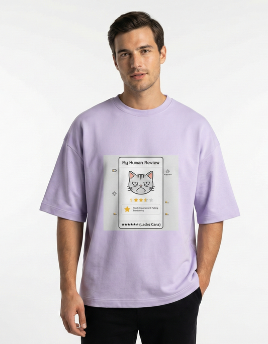 My Human Review (Petting Consistency) - Unisex Terry Oversized Tee