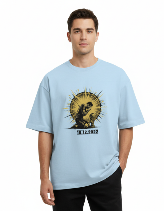 Lionel Messi - The Golden Adoration (18.12.2022) | Unisex Terry Oversized Tee