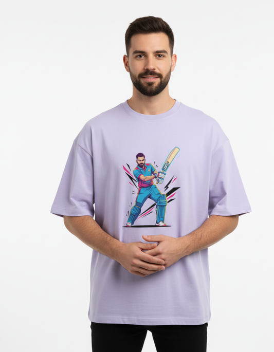 Virat Kohli - Neon Power Stance | Unisex Terry Oversized Tee
