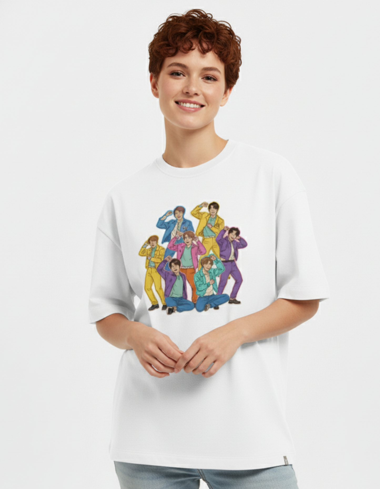 BTS - Retro Pop Dance Crew | Unisex Terry Oversized Tee