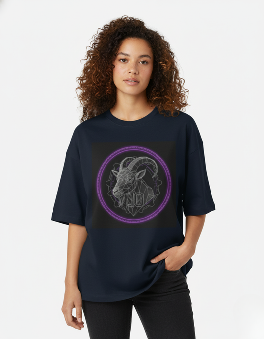 Lionel Messi - Polygon GOAT 10 (Purple Neon) | Unisex Terry Oversized Tee