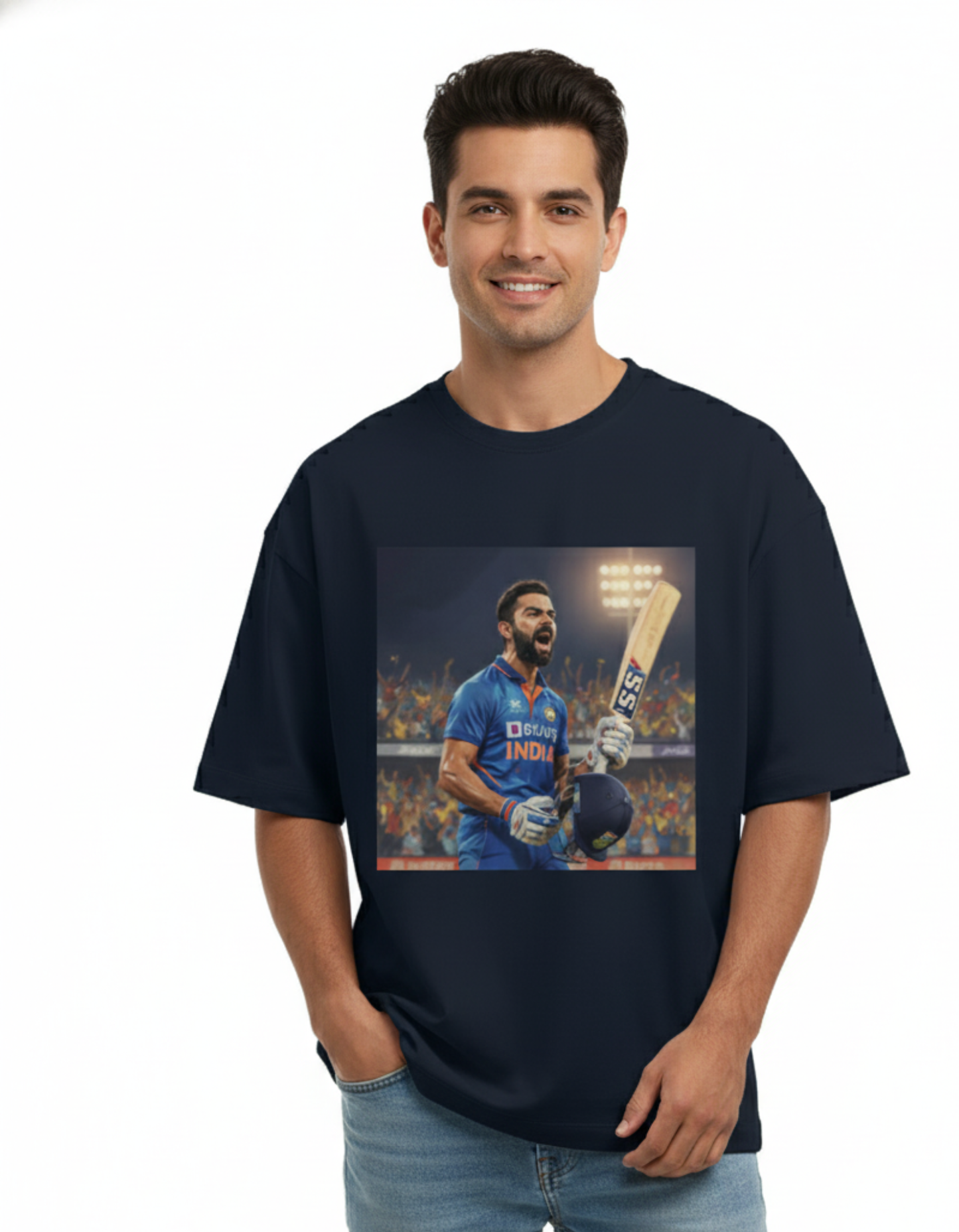 Virat Kohli - Roar of Victory | Unisex Terry Oversized Tee