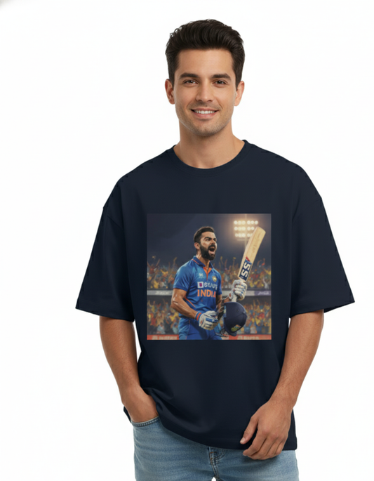 Virat Kohli - Roar of Victory | Unisex Terry Oversized Tee
