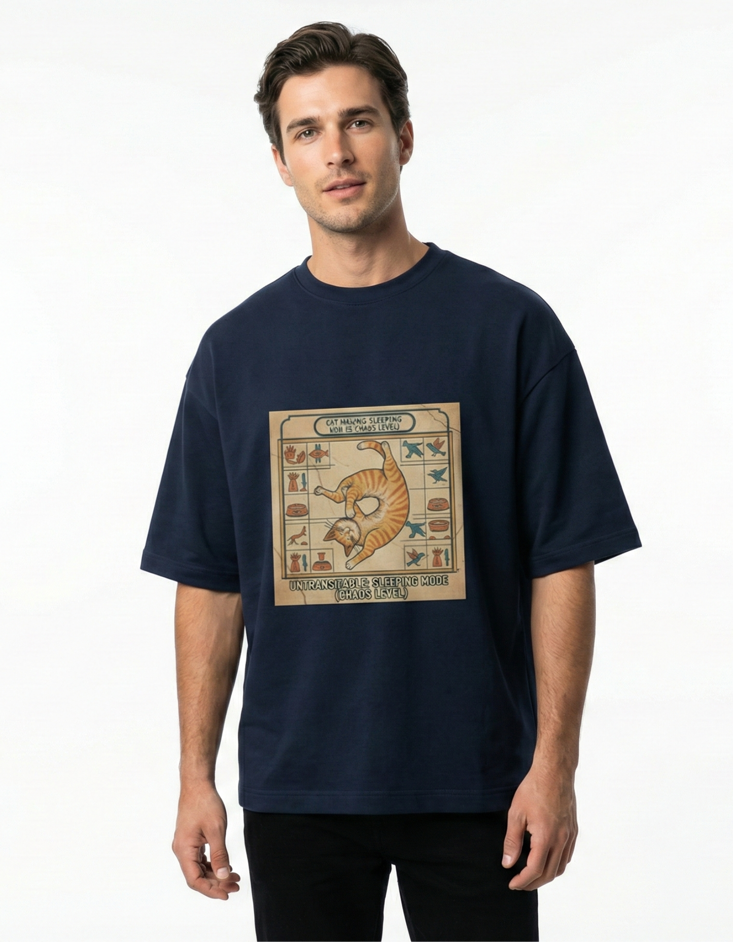 Untranslatable: Sleeping Mode (Chaos Level) - Unisex Terry Oversized Tee