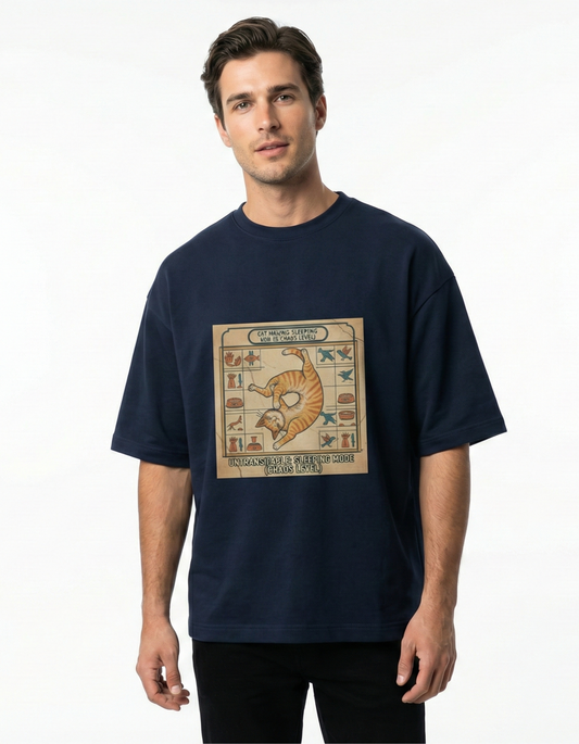 Untranslatable: Sleeping Mode (Chaos Level) - Unisex Terry Oversized Tee
