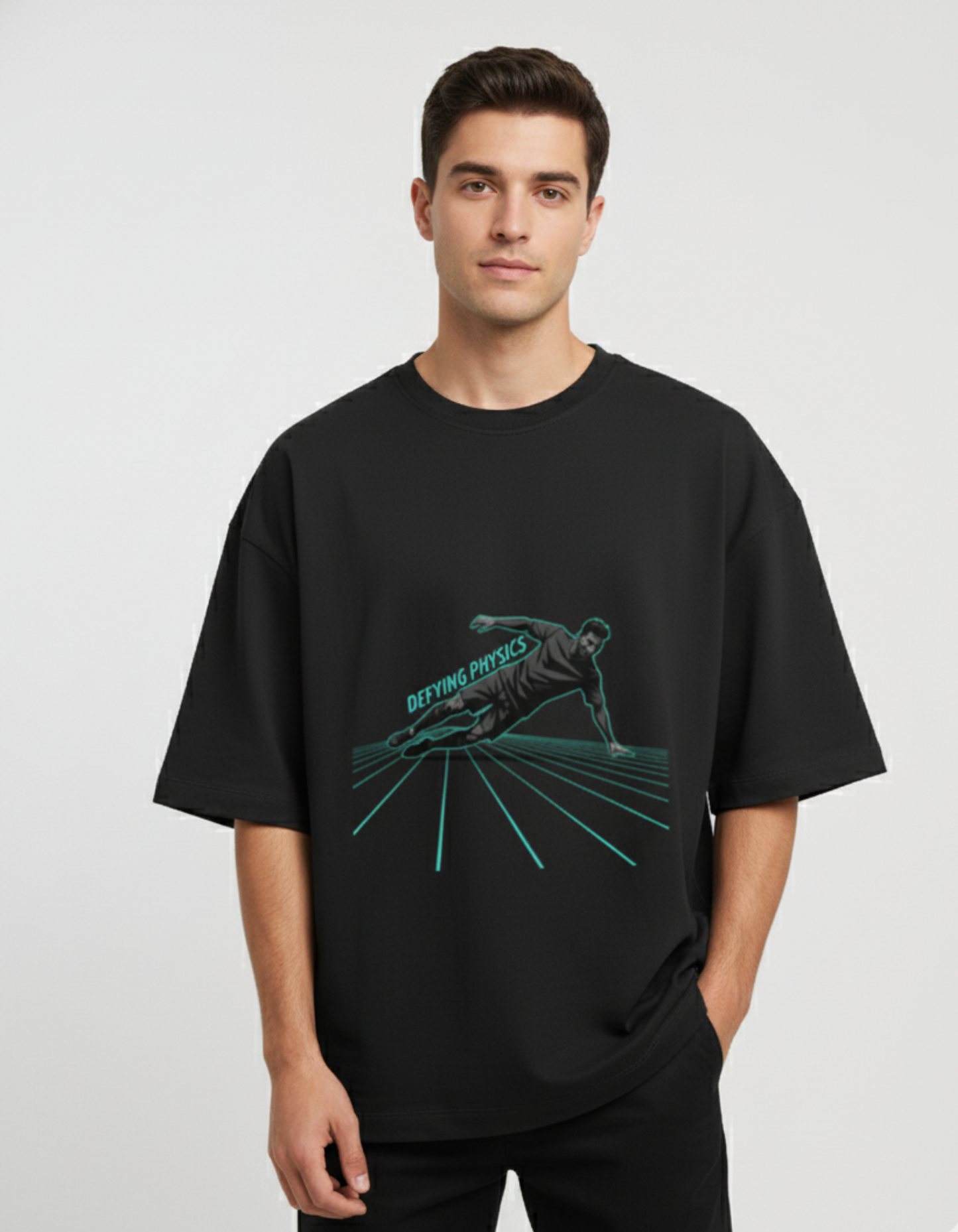 Lionel Messi - Defying Physics Dive | Unisex Terry Oversized Tee
