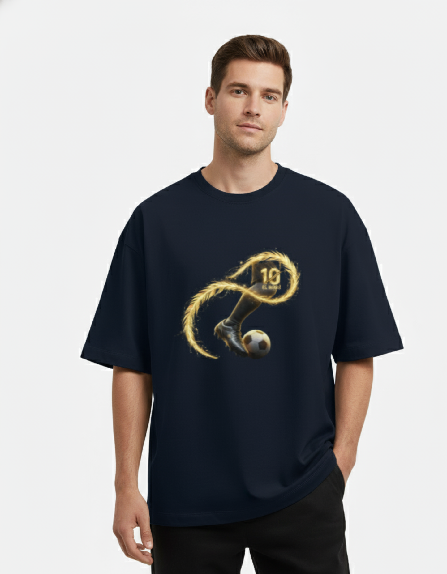 Lionel Messi - El Mago's Golden Touch | Unisex Terry Oversized Tee