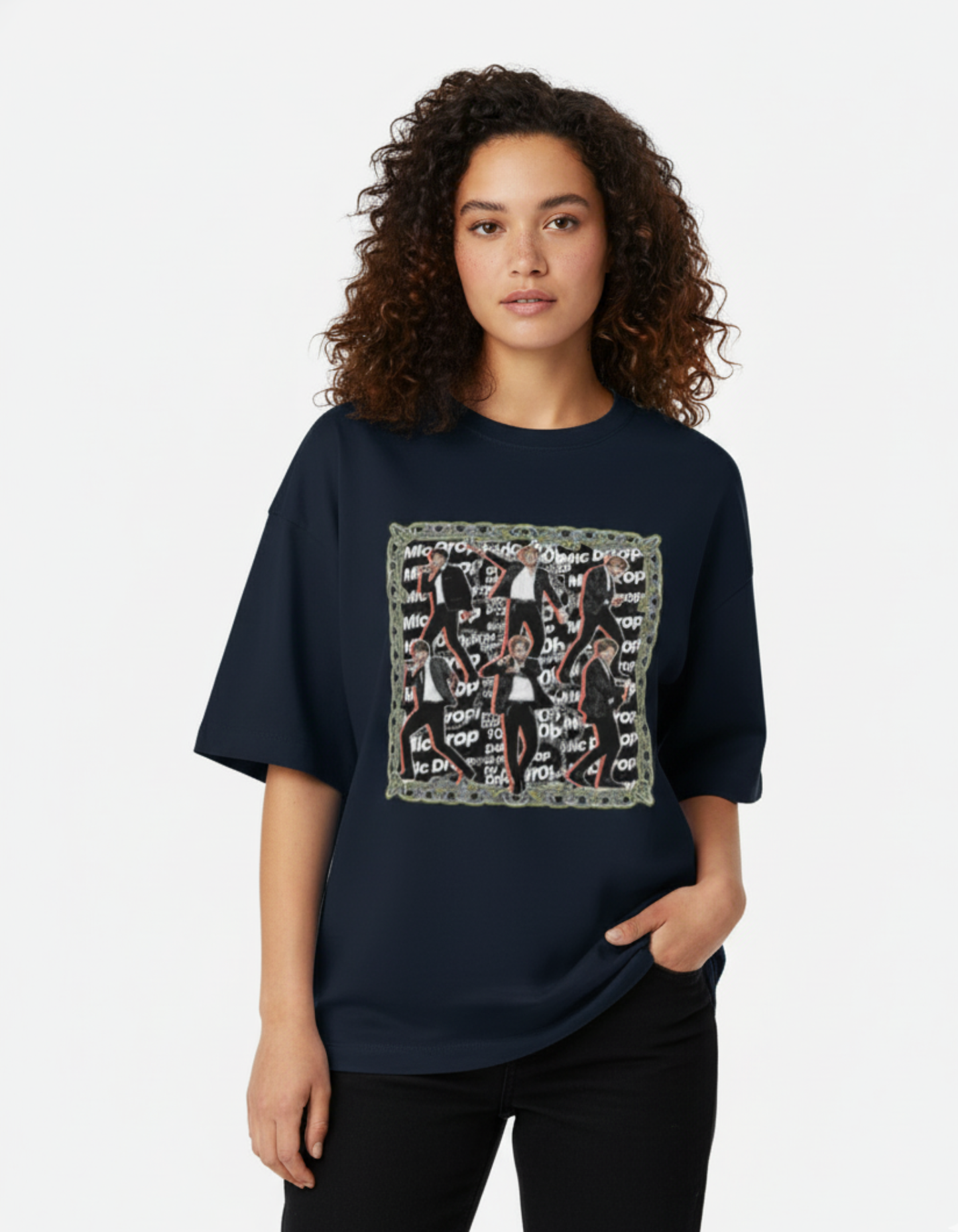 BTS - Mic Drop Chains | Unisex Terry Oversized Tee