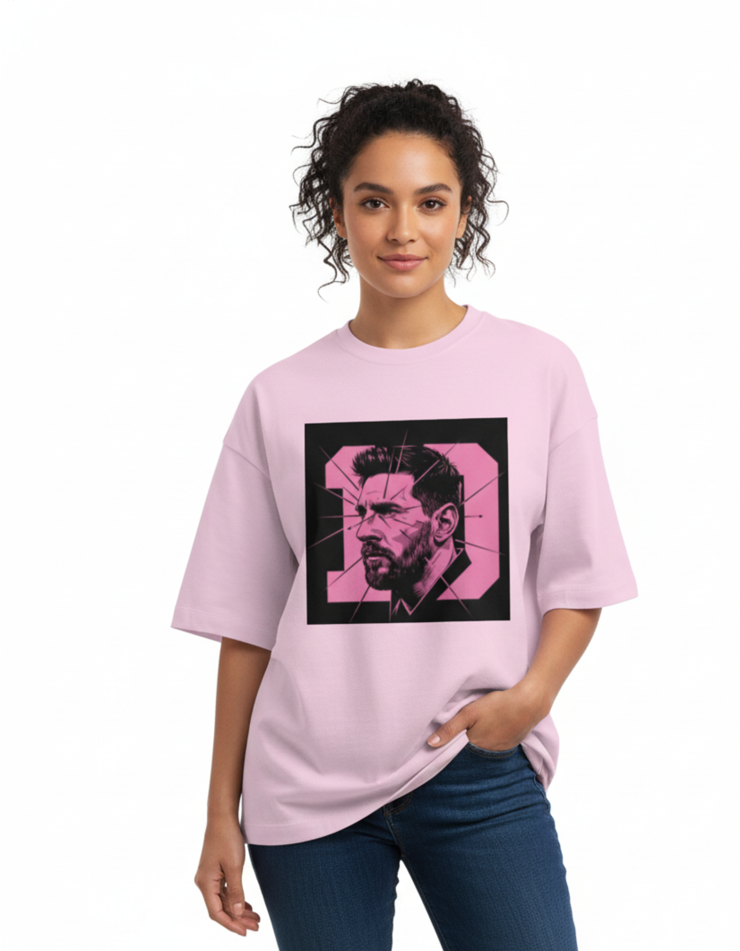 Lionel Messi - The Vision of 10 | Unisex Terry Oversized Tee