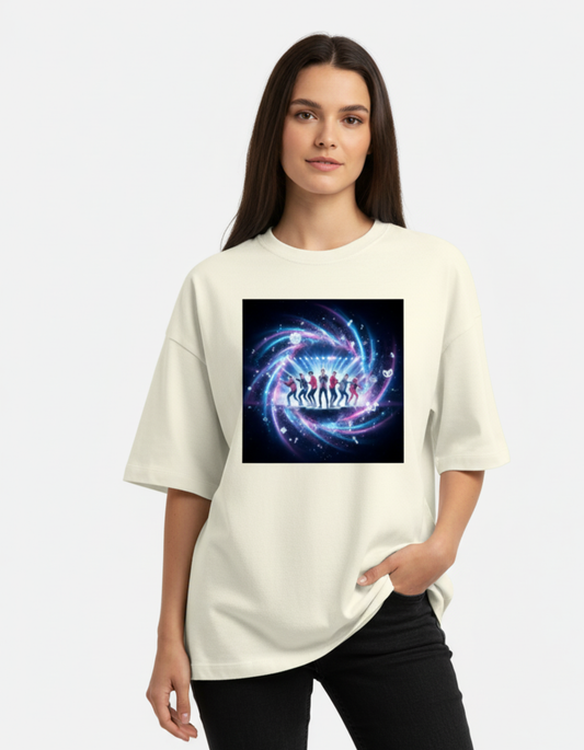 BTS - Swirling Star Stage | Unisex Terry Oversized Tee