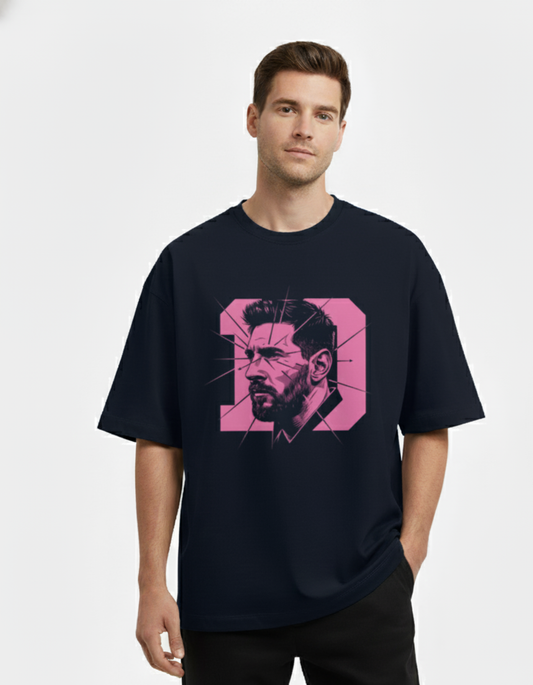 Lionel Messi - The 10: Precision Portrait | Unisex Terry Oversized Tee