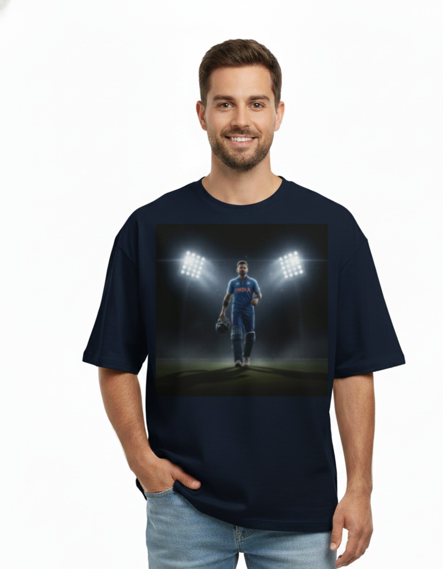 Virat Kohli - Stadium Spotlight Walk | Unisex Terry Oversized Tee