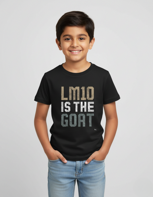 Messi the Goat - Boy's Crew Neck T-Shirt
