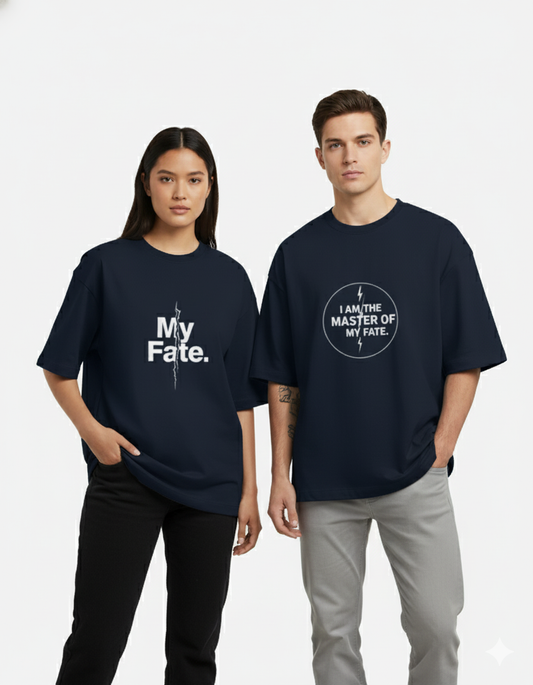 My Fate  - Couple Unisex Terry Oversized Tee Combo